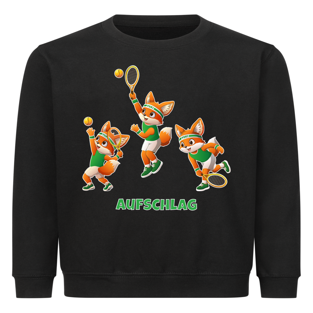 Yuki Aufschlag auf Kinder-Sweatshirt, Farbe schwarz