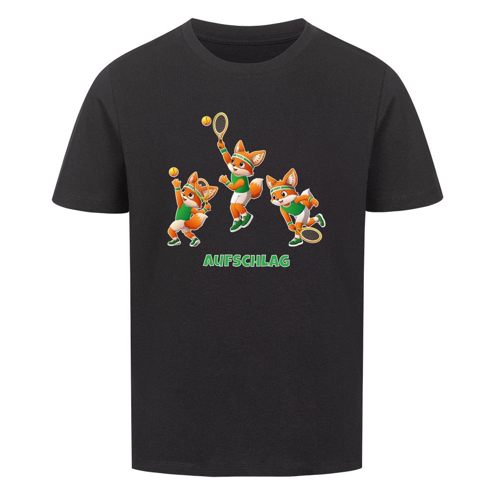 Yuki Aufschlag auf Kinder-Shirt, Farbe schwarz