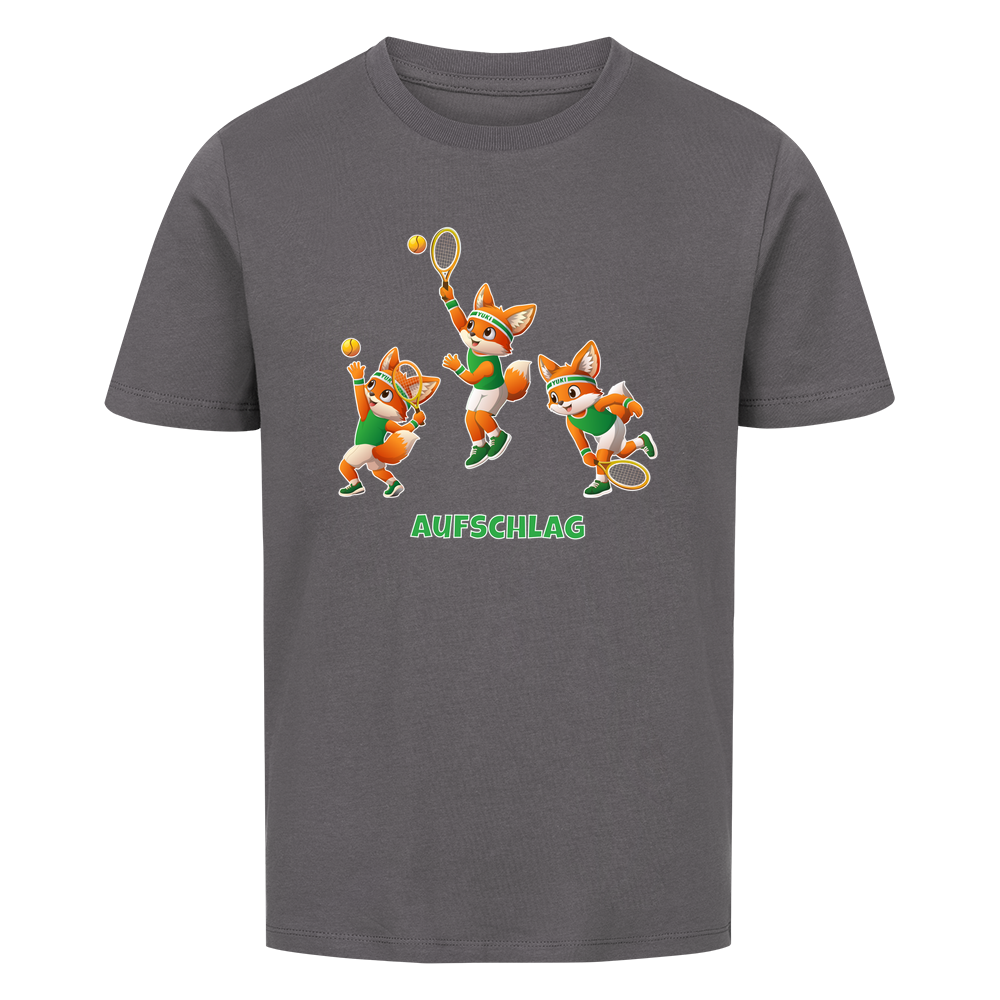 Yuki Aufschlag auf Kinder-Shirt, Farbe anthrazit