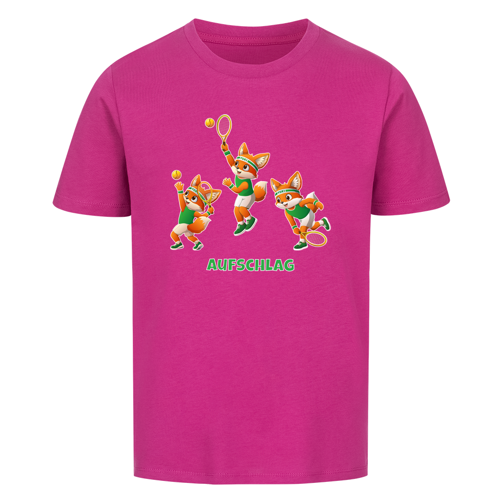 Yuki Aufschlag auf Kinder-Shirt, Farbe lila