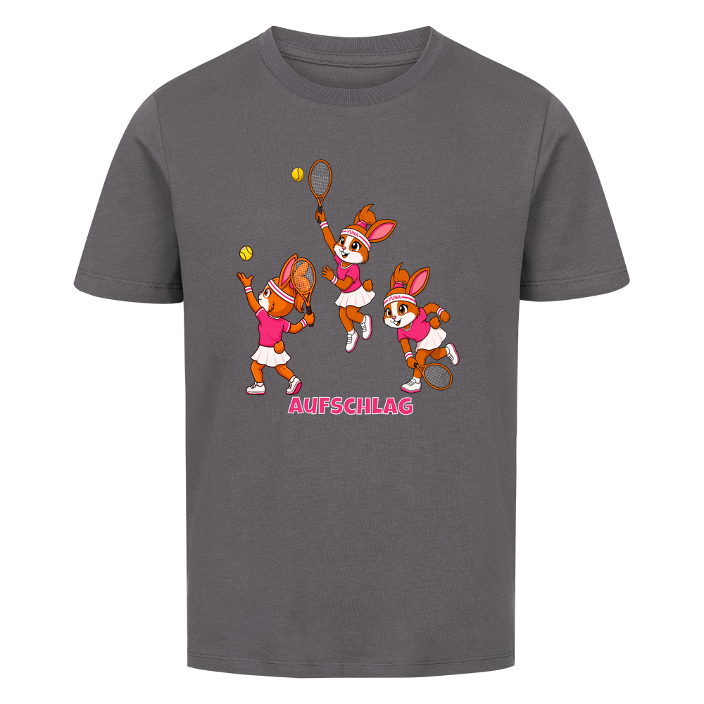 Yuna Aufschlag auf Kinder-Shirt, Farbe anthrazit