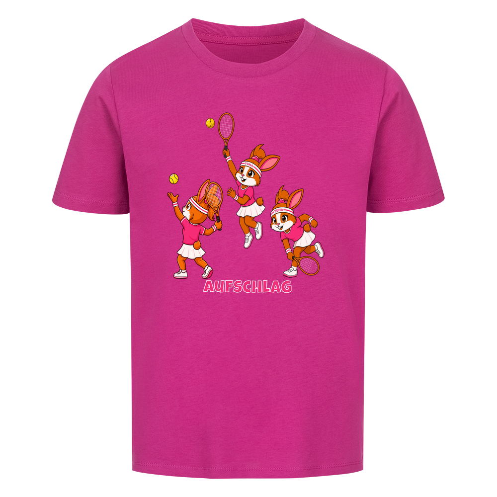 Yuna Aufschlag auf Kinder-Shirt, Farbe lila