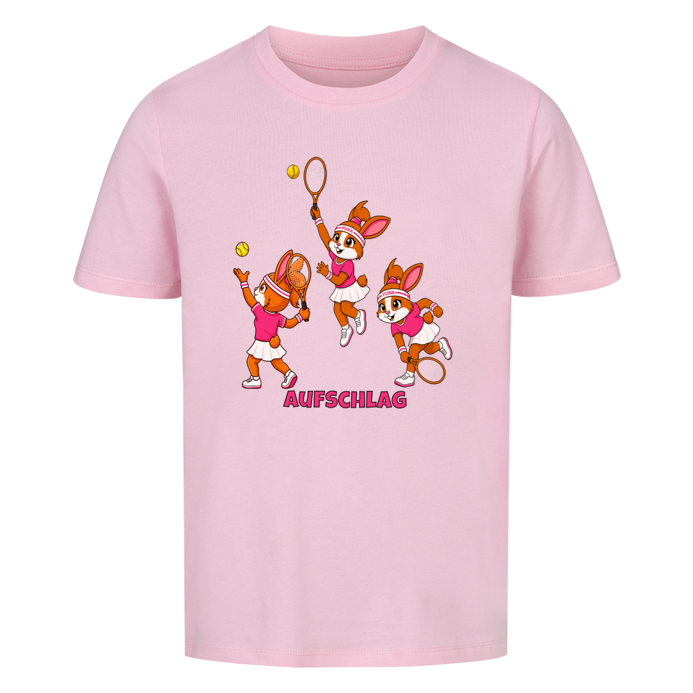 Yuna Aufschlag auf Kinder-Shirt, Farbe rosa