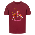 Yuna Aufschlag auf Kinder-Shirt, Farbe weinrot