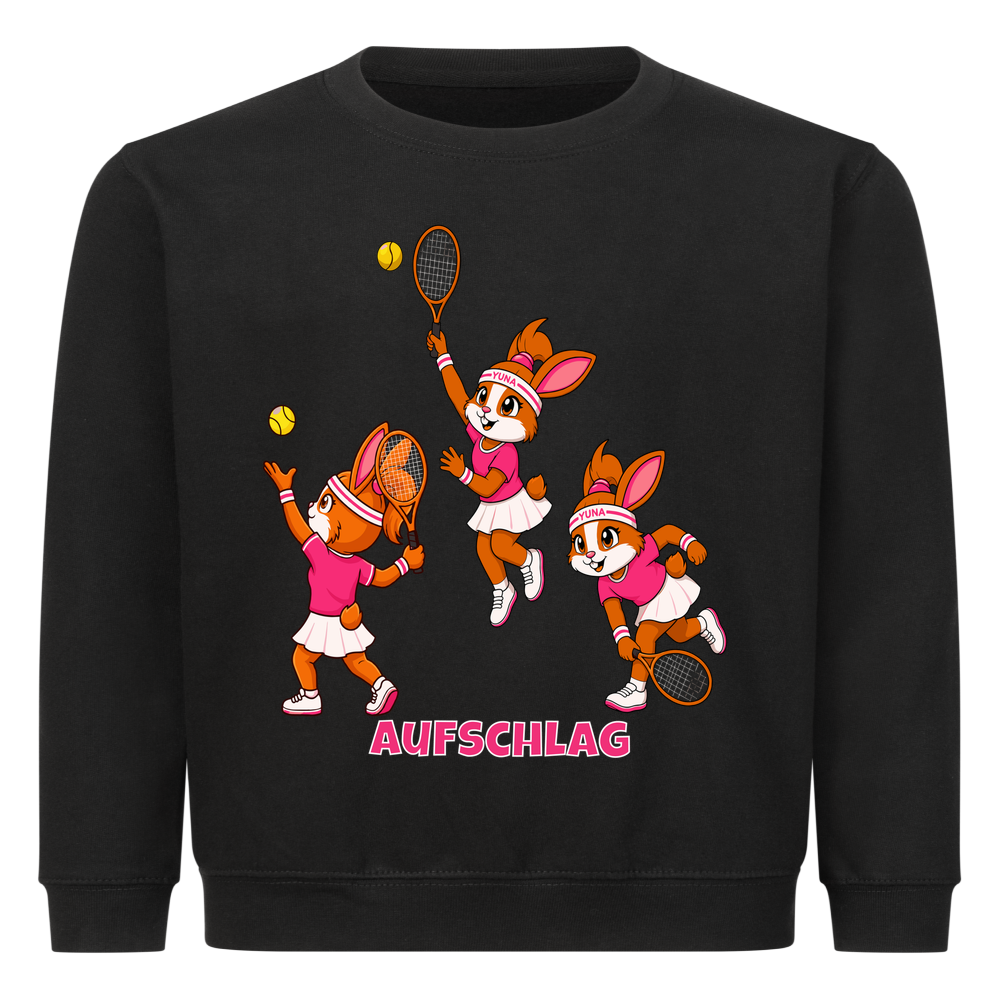 Yuna Aufschlag auf Kinder-Sweatshirt, Farbe schwarz
