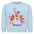 Yuna Aufschlag auf Kinder-Sweatshirt, Farbe babyblau