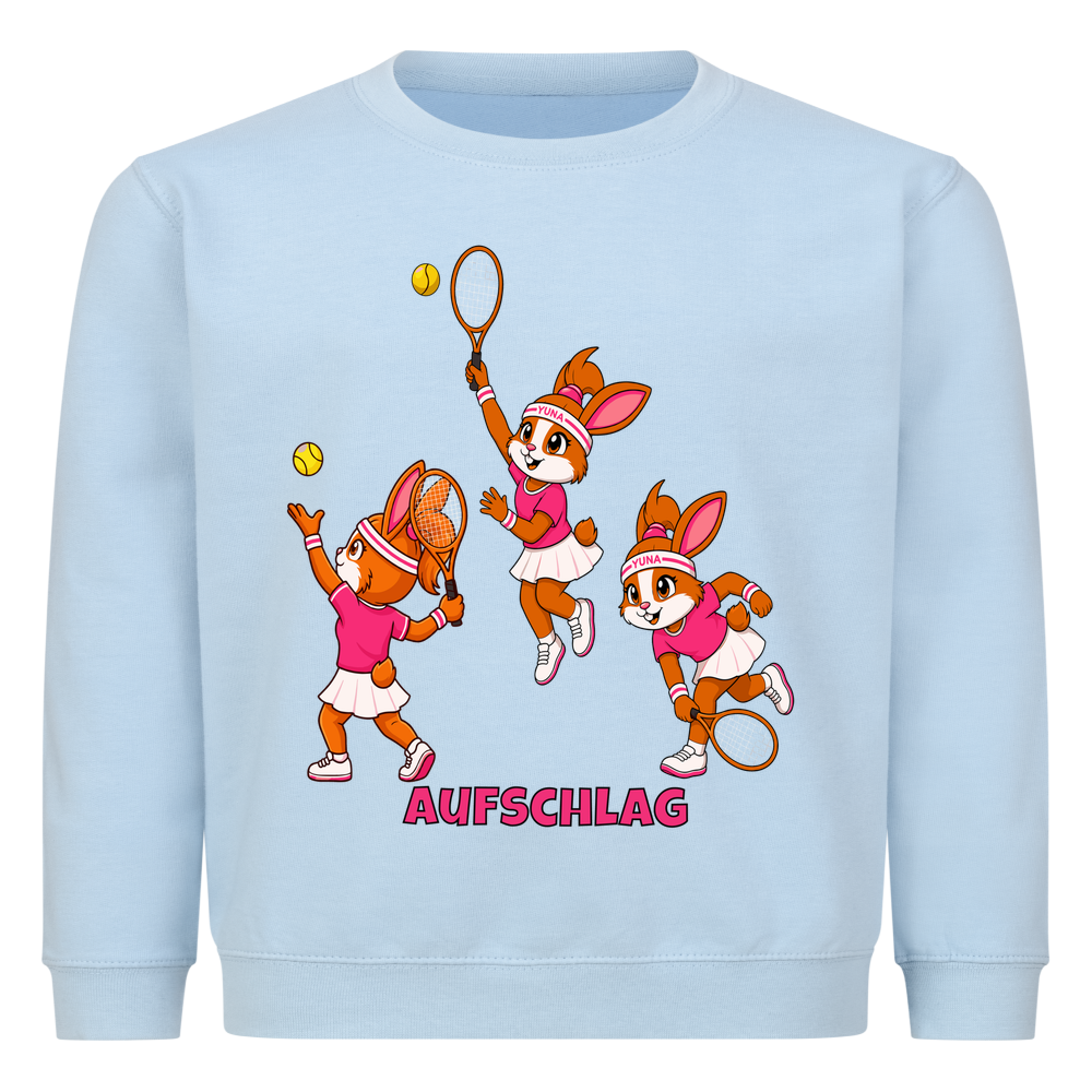 Yuna Aufschlag auf Kinder-Sweatshirt, Farbe babyblau