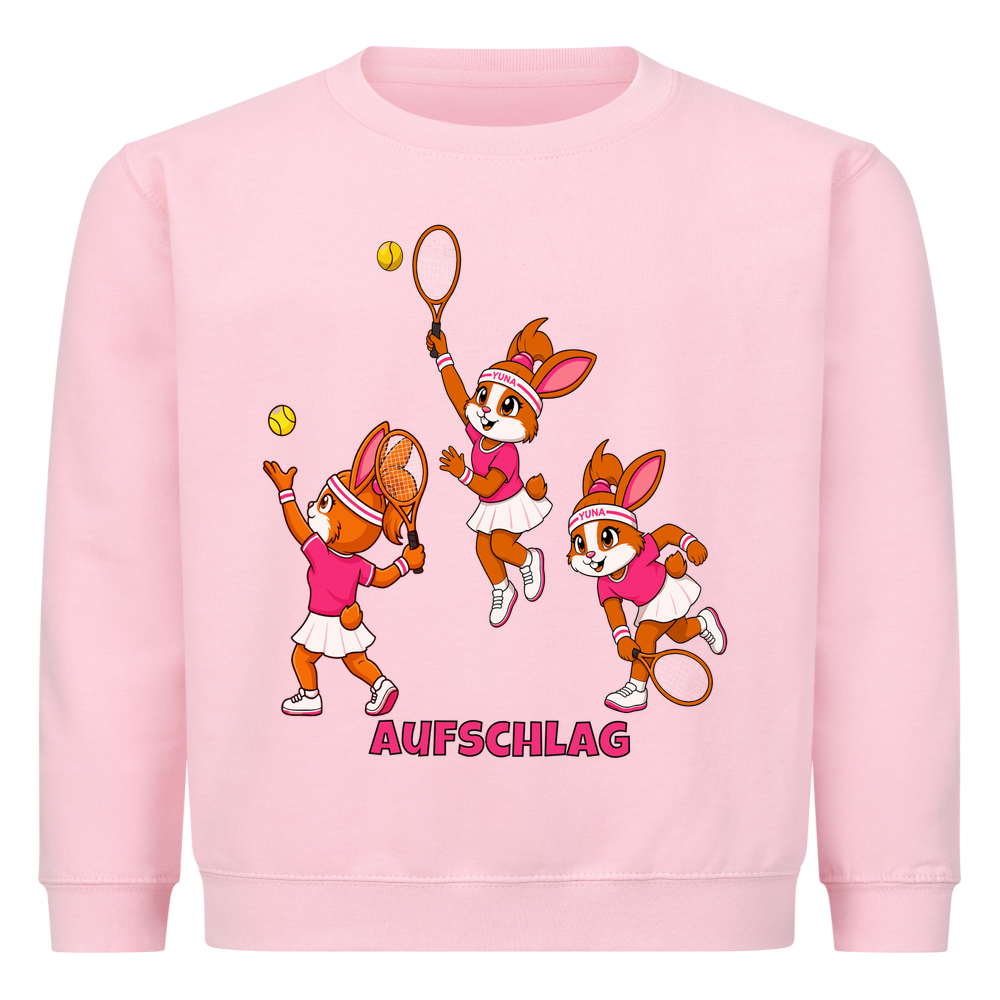 Yuna Aufschlag auf Kinder-Sweatshirt, Farbe rosa