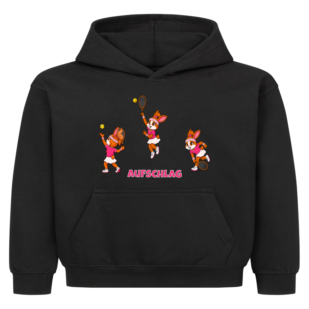 Yuna Aufschlag auf Kinder-Hoodie, Farbe schwarz