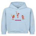 Yuna Aufschlag auf Kinder-Hoodie, Farbe babyblau