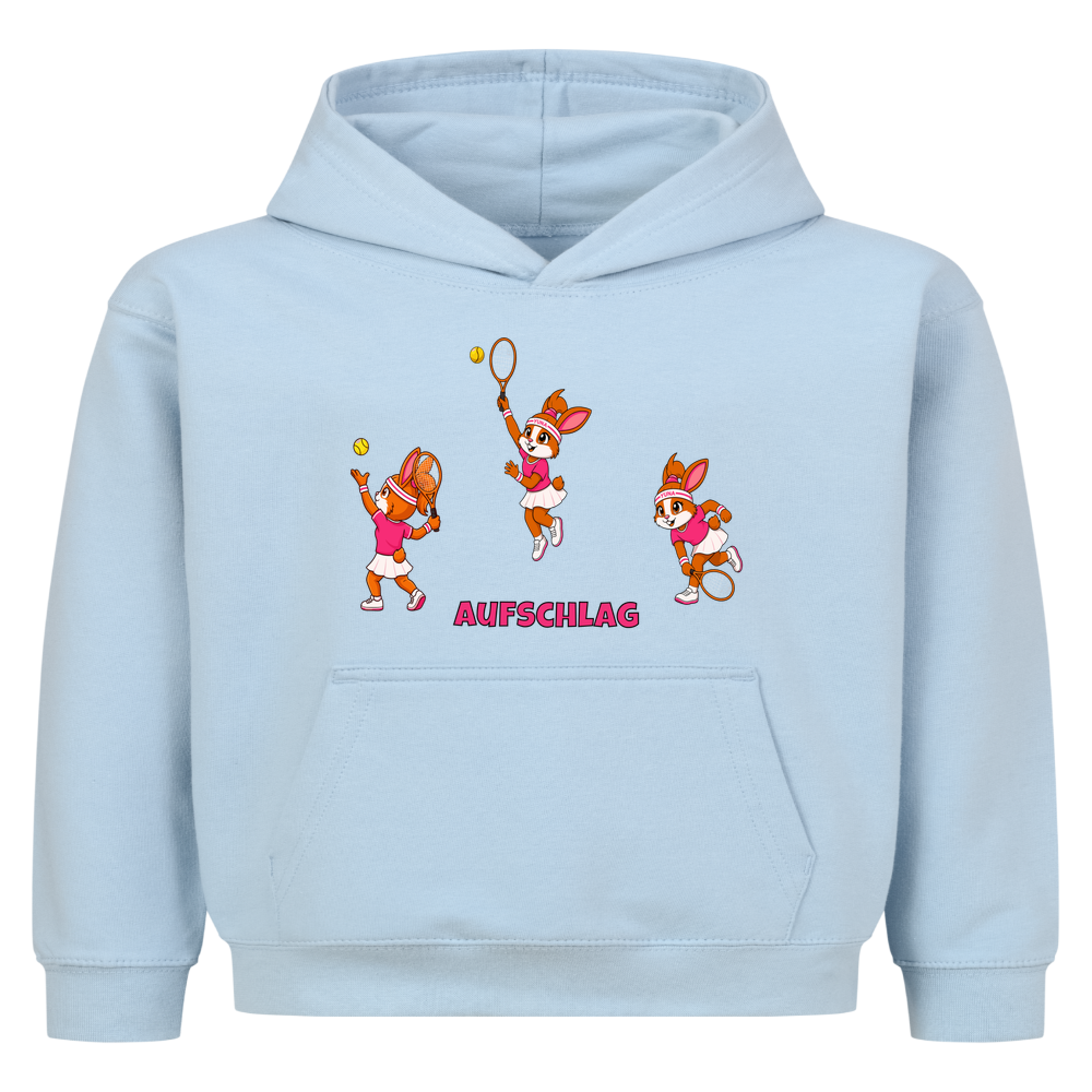 Yuna Aufschlag auf Kinder-Hoodie, Farbe babyblau
