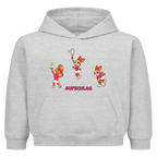 Yuna Aufschlag auf Kinder-Hoodie, Farbe grau meliert