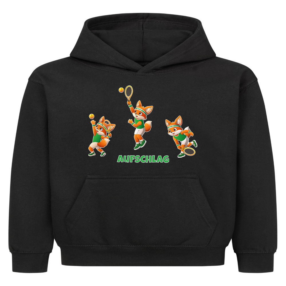 Yuki Aufschlag auf Kinder-Hoodie, Farbe schwarz