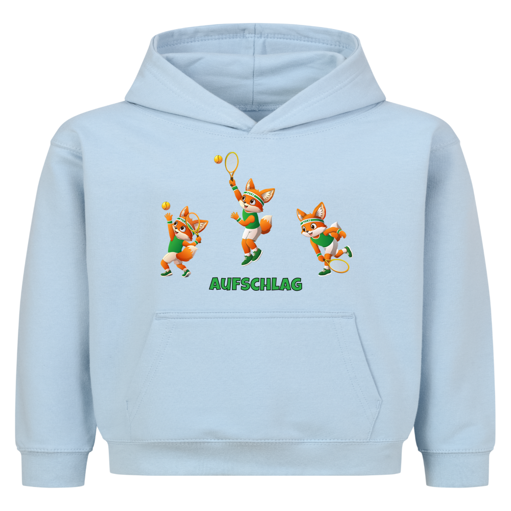 Yuki Aufschlag auf Kinder-Hoodie, Farbe babyblau