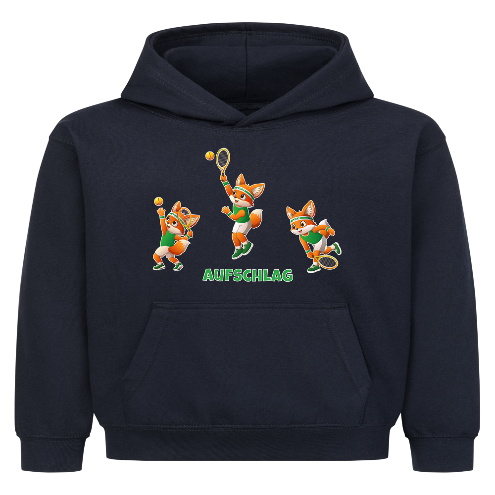 Yuki Aufschlag auf Kinder-Hoodie, Farbe marineblau