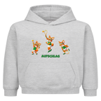 Yuki Aufschlag auf Kinder-Hoodie, Farbe grau meliert