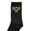 Tennisschläger auf Socken, Farbe schwarz
