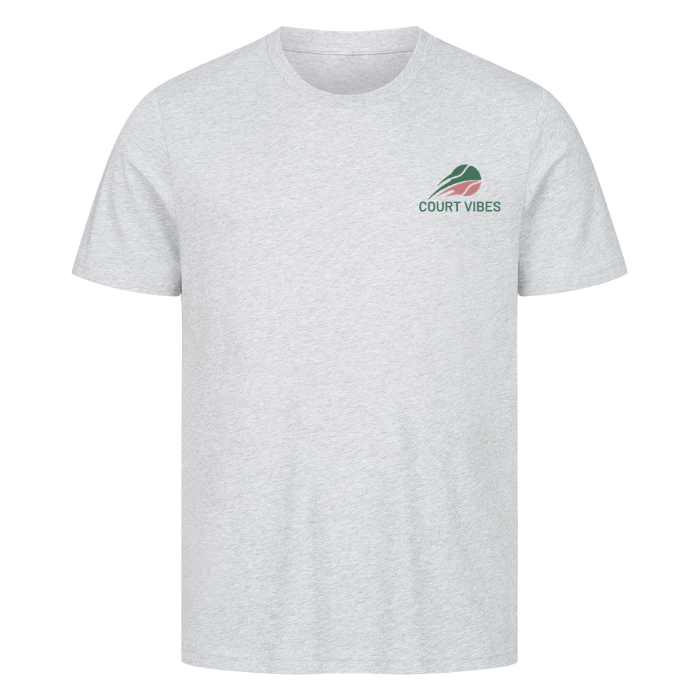 Der Klimawandel des Sportdrinks auf T-Shirt, Farbe grau meliert