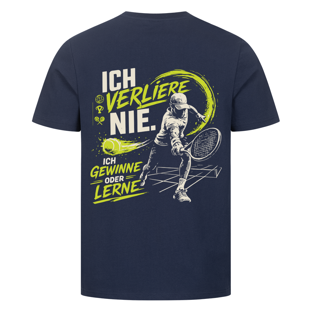 Ich verliere nie auf T-Shirt, Farbe marineblau