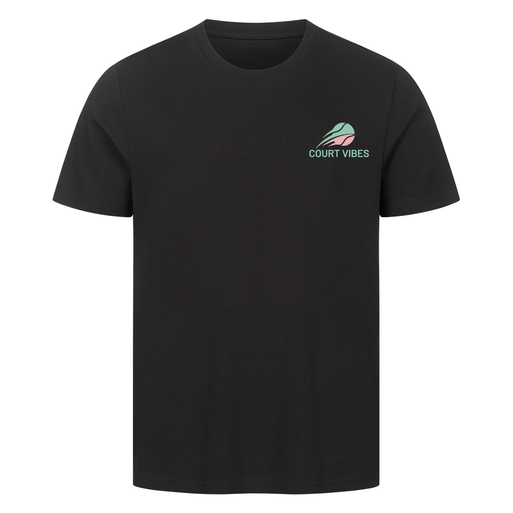 Ich wohne jetzt hier auf T-Shirt, Farbe schwarz