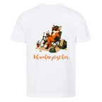 Ich wohne jetzt hier auf T-Shirt, Farbe weiß