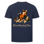 Ich wohne jetzt hier auf T-Shirt, Farbe marineblau