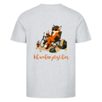Ich wohne jetzt hier auf T-Shirt, Farbe grau meliert