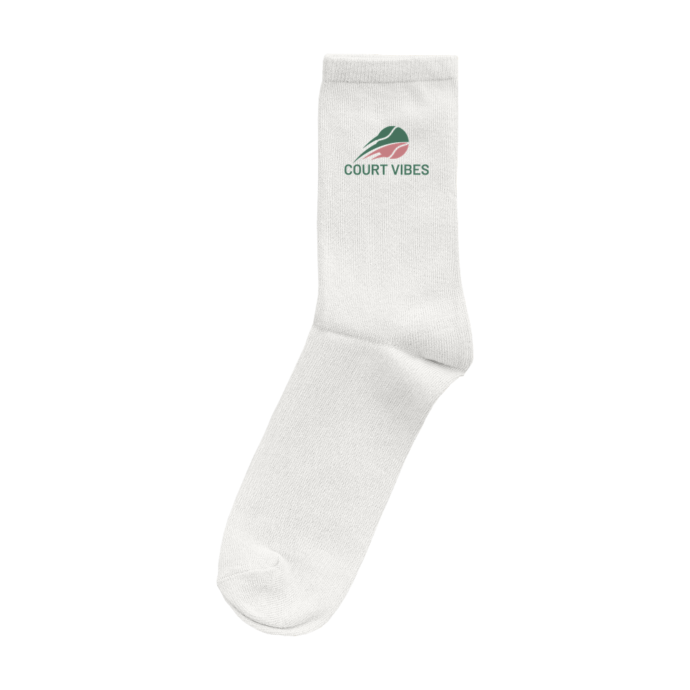 Court Vibes auf Socken, Farbe weiß