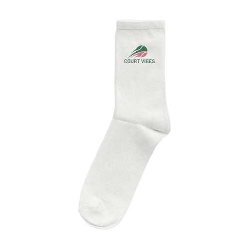 Court Vibes auf Socken, Farbe weiß