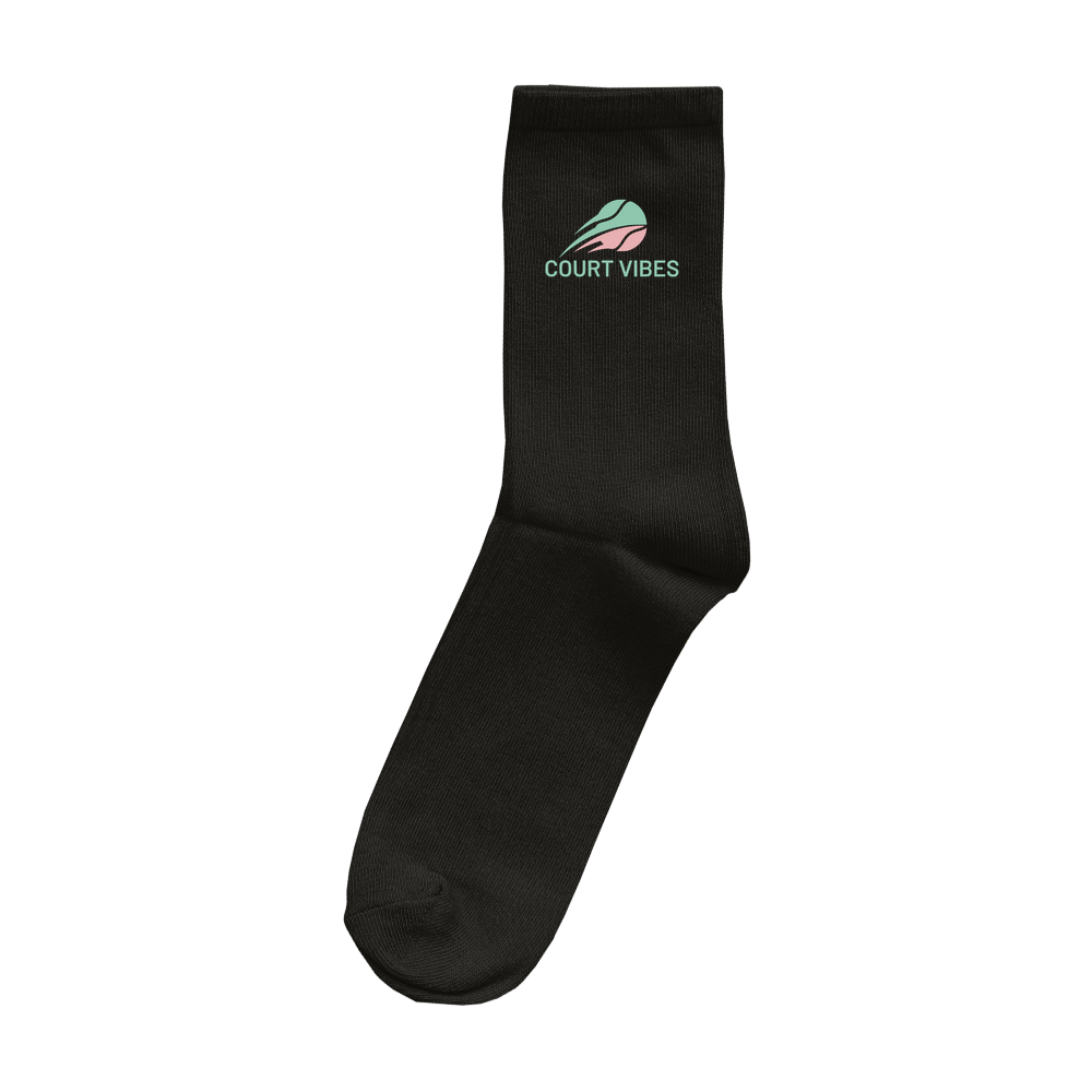 Court Vibes auf Socken, Farbe schwarz