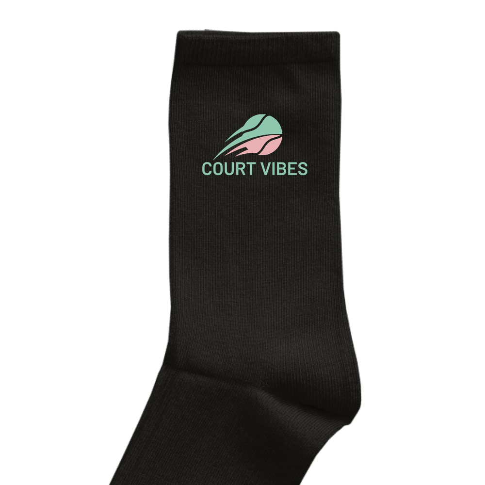 Court Vibes auf Socken, Farbe schwarz
