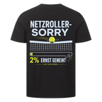 Netzroller Sorry auf T-Shirt, Farbe schwarz