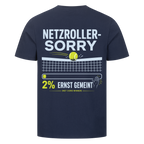 Netzroller Sorry auf T-Shirt, Farbe marineblau