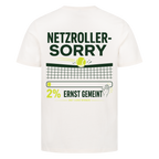 Netzroller Sorry auf T-Shirt, Farbe naturweiß