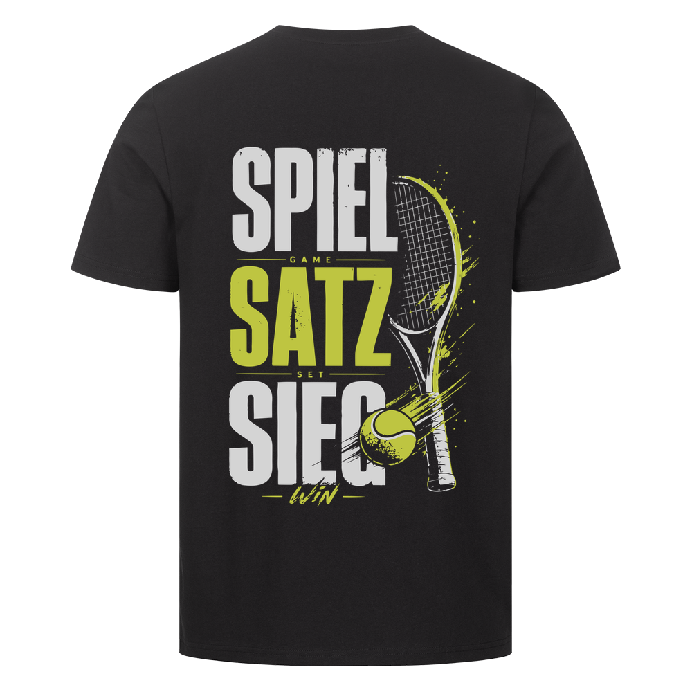 Spiel Satz Sieg Sprint auf T-Shirt, Farbe schwarz