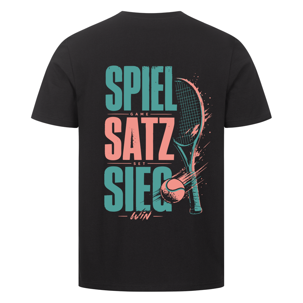Spiel Satz Sieg Rally auf T-Shirt, Farbe schwarz