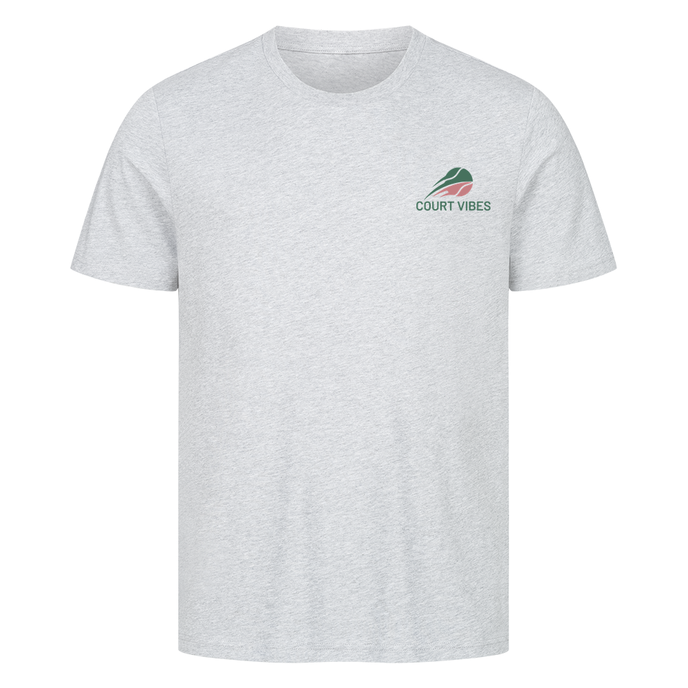 Spiel Satz Sieg Rally auf T-Shirt, Farbe grau meliert