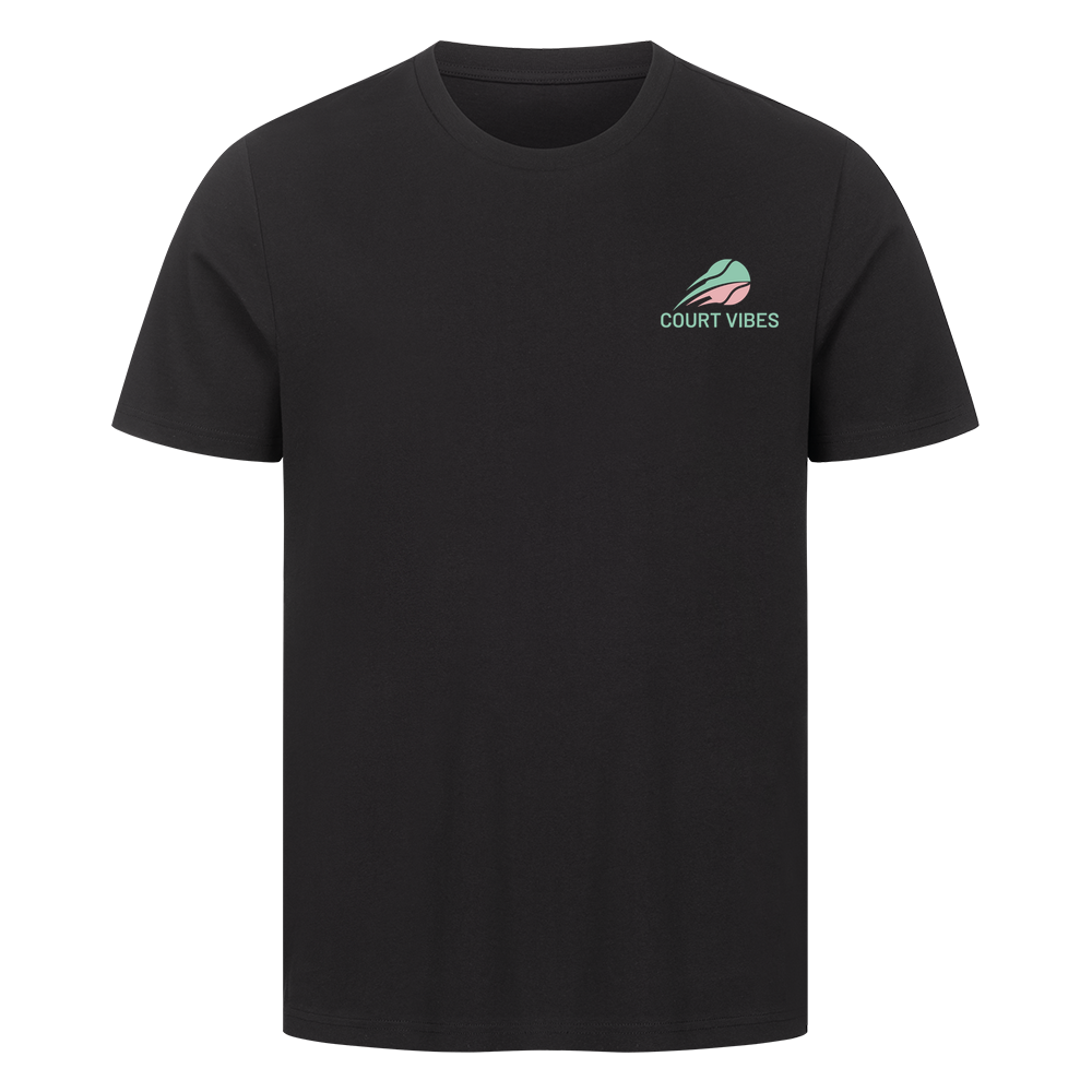 Tennis Parents Meeting auf T-Shirt, Farbe schwarz