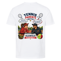 Tennis Parents Meeting auf T-Shirt, Farbe weiß