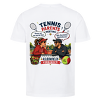 Tennis Parents Meeting auf T-Shirt, Farbe weiß