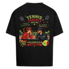 Tennis Parents Meeting auf Oversized Shirt, Farbe schwarz