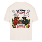 Tennis Parents Meeting auf Oversized Shirt, Farbe naturweiß