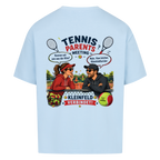 Tennis Parents Meeting auf Oversized Shirt, Farbe babyblau