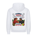 Tennis Parents Meeting auf Hoodie, Farbe weiß