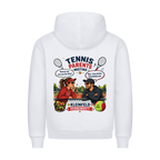 Tennis Parents Meeting auf Hoodie, Farbe weiß