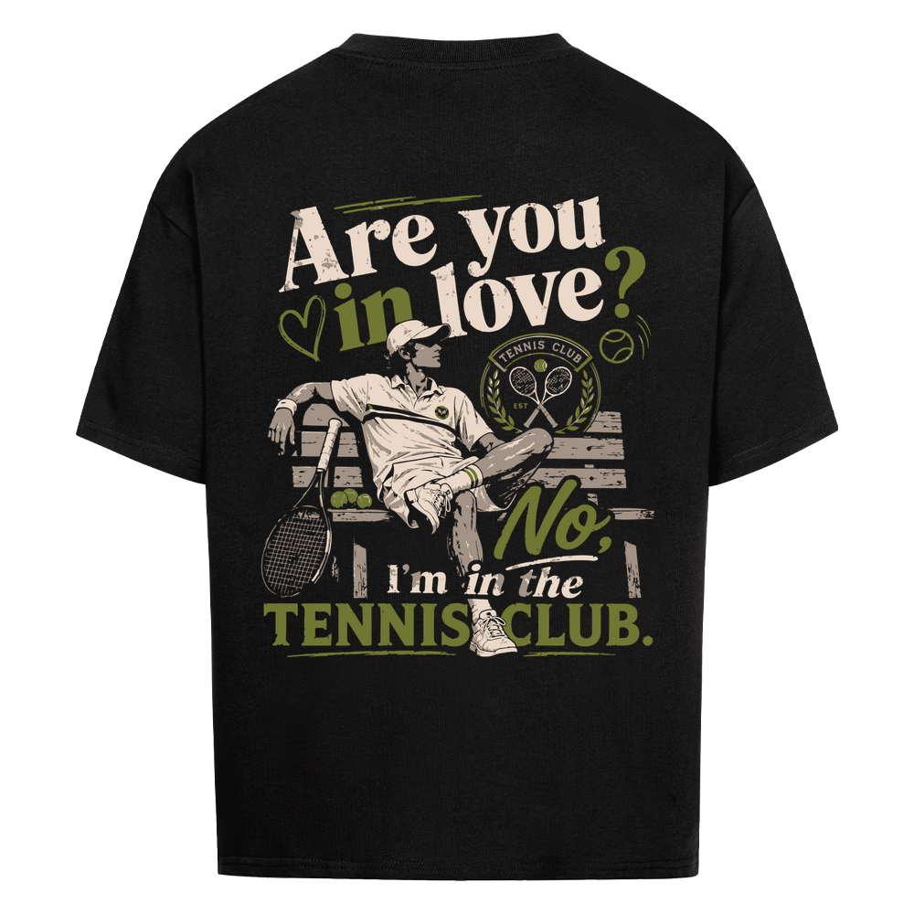 Tennis Club Boy auf Oversized Shirt, Farbe schwarz