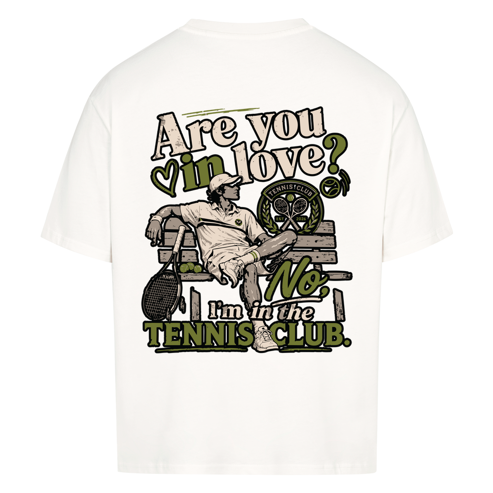 Tennis Club Boy auf Oversized Shirt, Farbe weiß