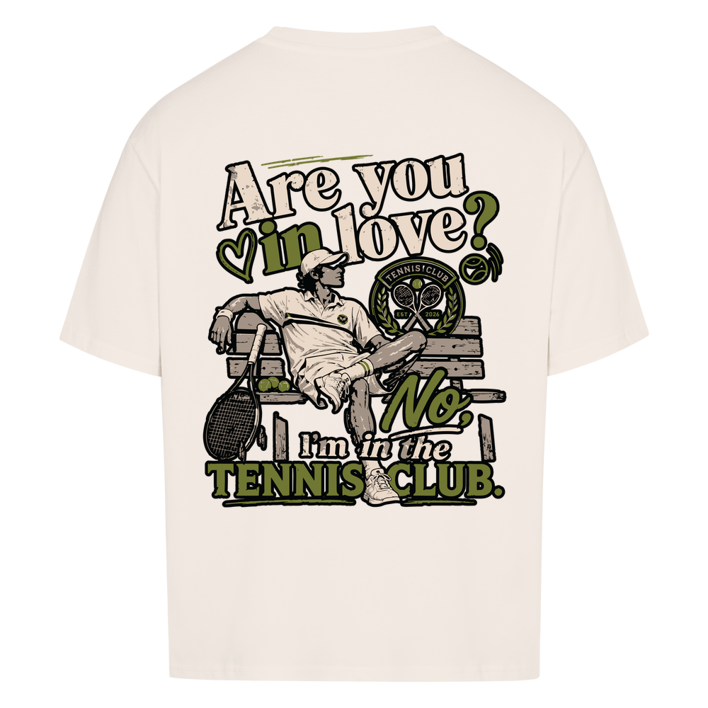 Tennis Club Boy auf Oversized Shirt, Farbe naturweiß