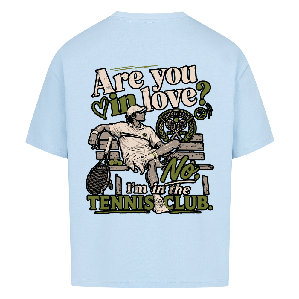 Tennis Club Boy auf Oversized Shirt, Farbe babyblau