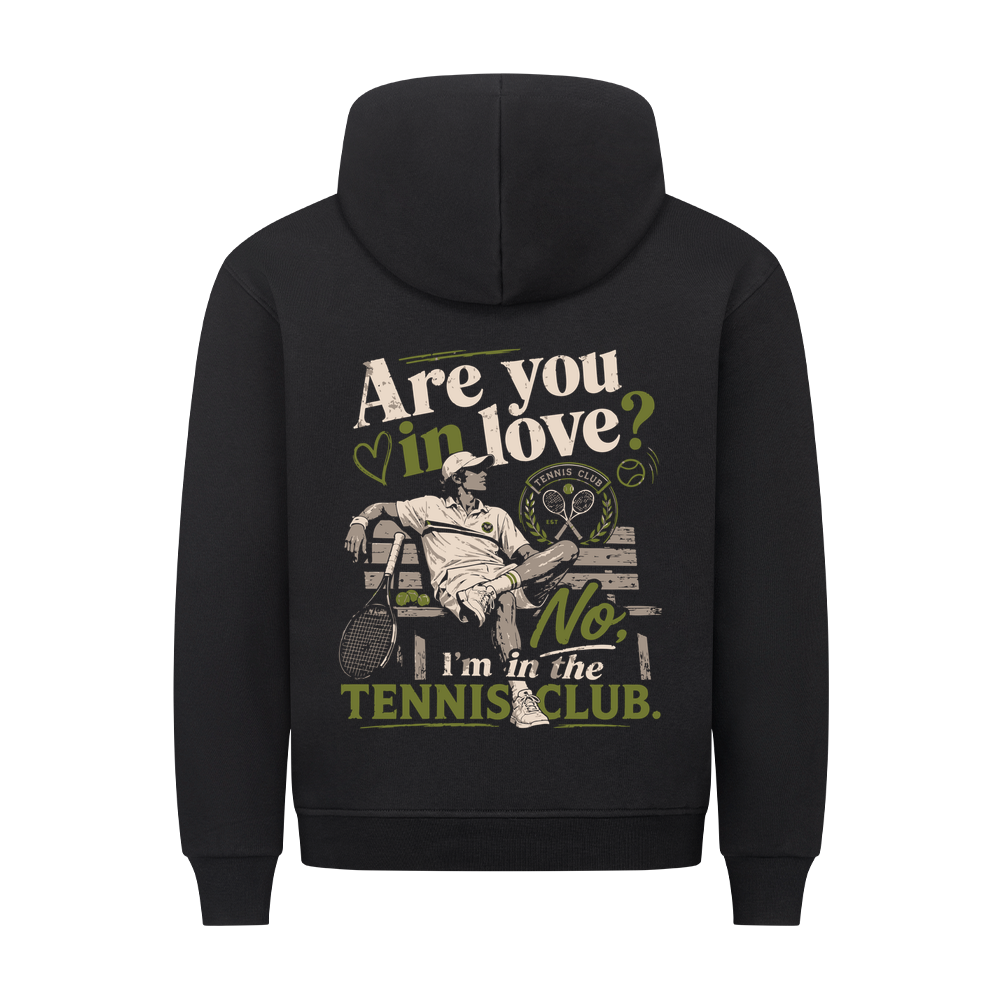 Tennis Club Boy auf Hoodie, Farbe schwarz